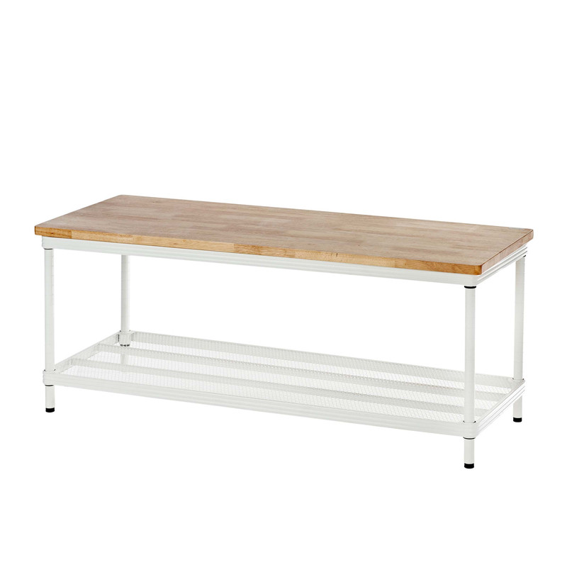 MeshWorks Entryway Bench White